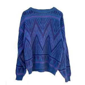 Cambio Vintage Grandpa Sweater in Geometric Print